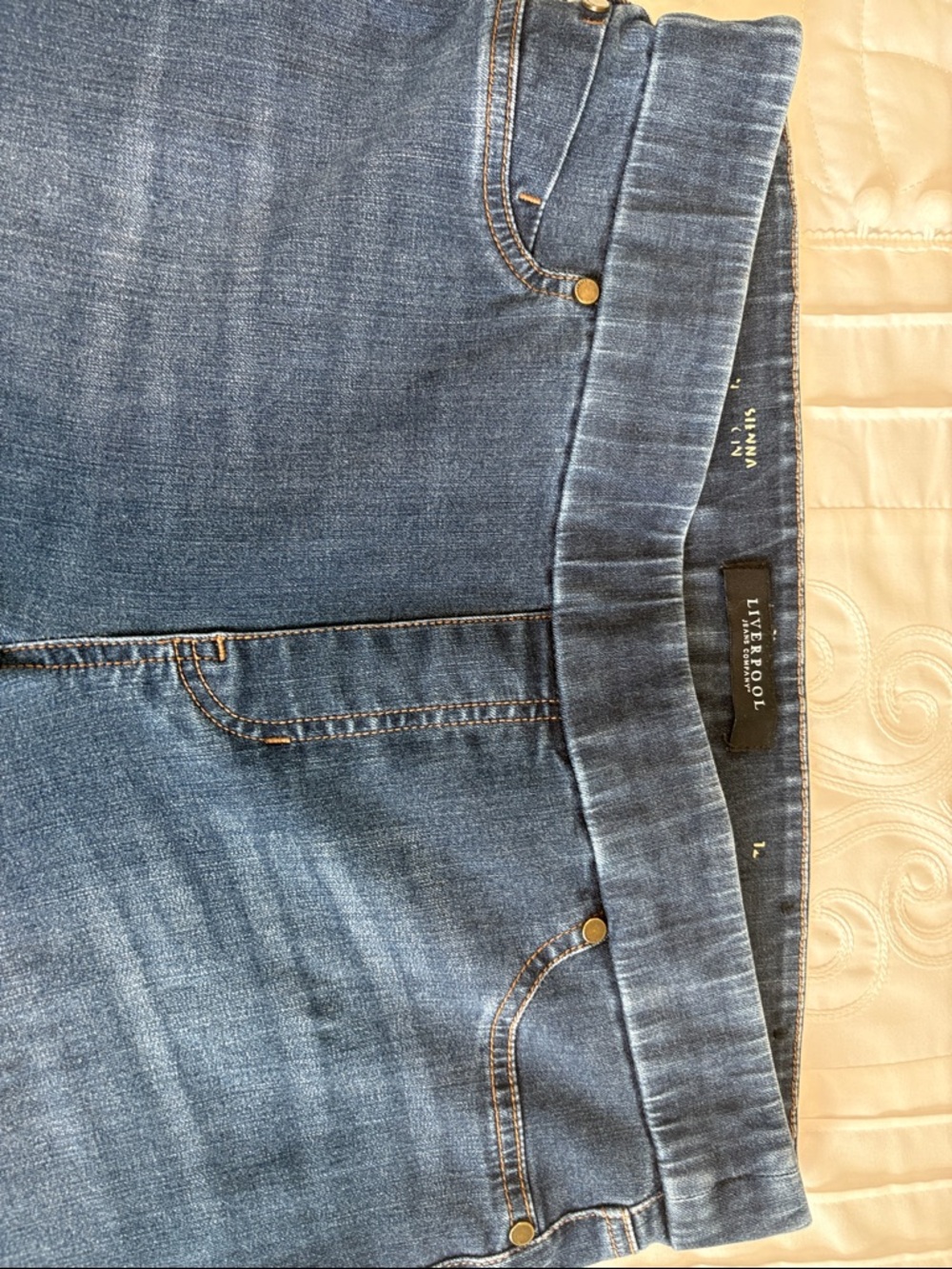 Liverpool Jeans Company Dark Blue Pull-On Stretch Jeggings - Picture 3 of 6